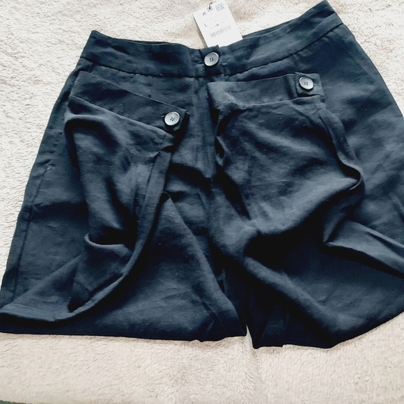 Zara Cuffed Ankle Barrel Pants Sz- Large - Picture 11 of 12